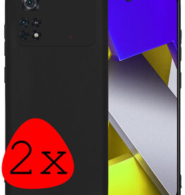 BASEY. BASEY. Xiaomi Poco X4 Pro 5G Hoesje Siliconen - Zwart - 2 PACK