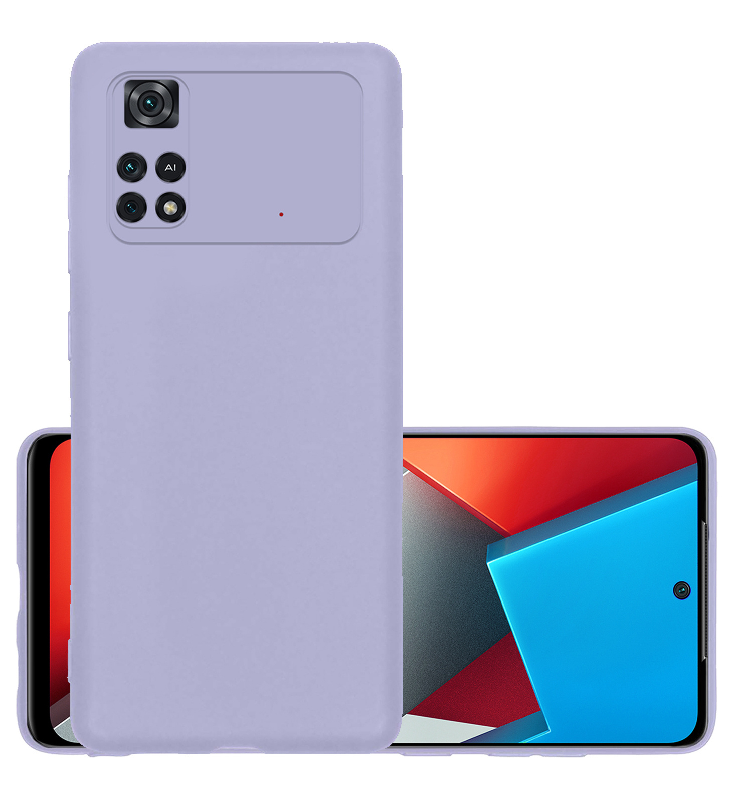 NoXx Xiaomi Poco X4 Pro 5G Hoesje Back Cover Siliconen Case Hoes - Lila