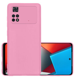 NoXx NoXx Xiaomi Poco X4 Pro 5G Hoesje Siliconen - Lichtroze