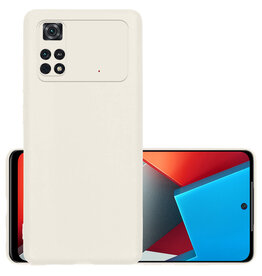 NoXx NoXx Xiaomi Poco X4 Pro 5G Hoesje Siliconen - Wit