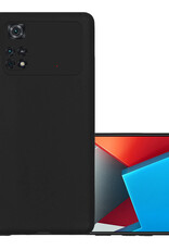 NoXx Xiaomi Poco X4 Pro 5G Hoesje Back Cover Siliconen Case Hoes - Zwart