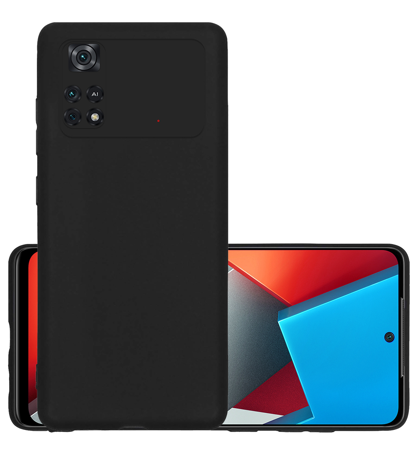 NoXx Xiaomi Poco X4 Pro 5G Hoesje Back Cover Siliconen Case Hoes - Zwart