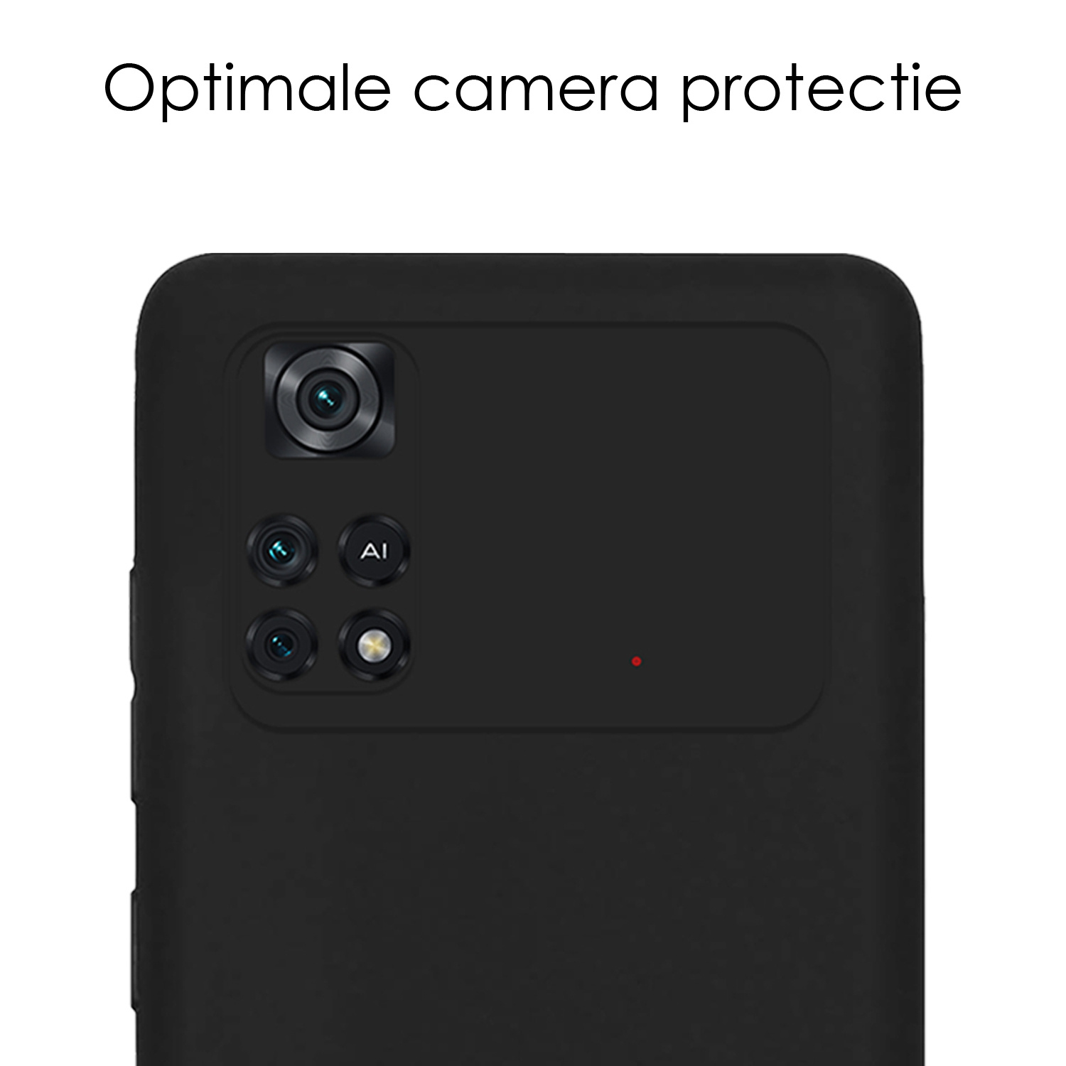 NoXx Xiaomi Poco X4 Pro 5G Hoesje Back Cover Siliconen Case Hoes - Zwart