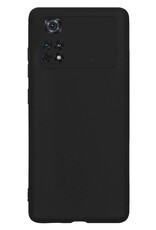 NoXx Xiaomi Poco X4 Pro 5G Hoesje Back Cover Siliconen Case Hoes - Zwart