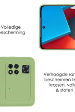 NoXx Xiaomi Poco X4 Pro 5G Hoesje Back Cover Siliconen Case Hoes - Groen - 2x