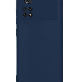 Nomfy Nomfy Xiaomi Poco X4 Pro 5G Hoesje Siliconen - Donkerblauw
