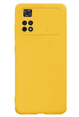 Nomfy Xiaomi Poco X4 Pro 5G Hoesje Siliconen Case Back Cover - Xiaomi Poco X4 Pro 5G Hoes Cover Silicone - Geel