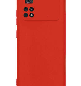 Nomfy Nomfy Xiaomi Poco X4 Pro 5G Hoesje Siliconen - Rood