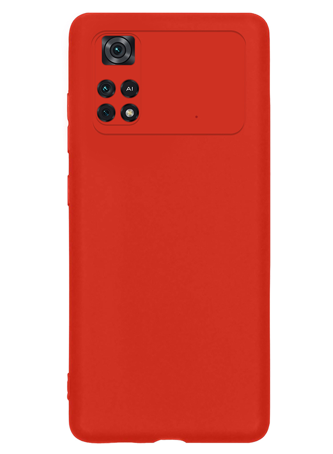 Nomfy Xiaomi Poco X4 Pro 5G Hoesje Siliconen Case Back Cover - Xiaomi Poco X4 Pro 5G Hoes Cover Silicone - Rood