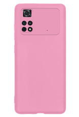 Nomfy Xiaomi Poco X4 Pro 5G Hoesje Siliconen Case Back Cover - Xiaomi Poco X4 Pro 5G Hoes Cover Silicone - Licht Roze