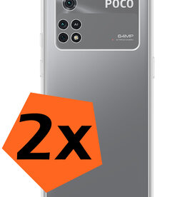 Nomfy Nomfy Xiaomi Poco X4 Pro 5G Hoesje Siliconen - Transparant - 2 PACK