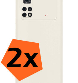 Nomfy Nomfy Xiaomi Poco X4 Pro 5G Hoesje Siliconen - Wit - 2 PACK