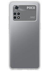 BASEY. Xiaomi Poco X4 Pro 5G Hoesje Siliconen Back Cover Case Met Screenprotector - Xiaomi Poco X4 Pro 5G Hoes Silicone Case Hoesje - Transparant