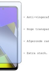 BASEY. Xiaomi Poco X4 Pro 5G Hoesje Siliconen Back Cover Case Met Screenprotector - Xiaomi Poco X4 Pro 5G Hoes Silicone Case Hoesje - Wit