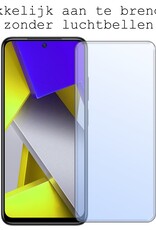 BASEY. Xiaomi Poco X4 Pro 5G Hoesje Siliconen Back Cover Case Met 2x Screenprotector - Xiaomi Poco X4 Pro 5G Hoes Silicone Case Hoesje - Donker Blauw