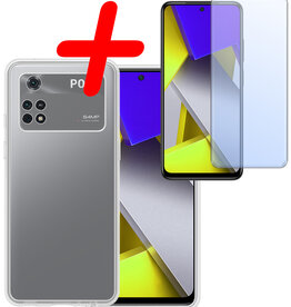 BASEY. BASEY. Xiaomi Poco X4 Pro 5G Hoesje Siliconen Met Screenprotector - Transparant