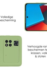 NoXx Xiaomi Poco X4 Pro 5G Hoesje Back Cover Siliconen Case Hoes Met Screenprotector - Groen