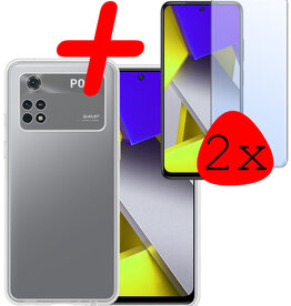BASEY. BASEY. Xiaomi Poco X4 Pro 5G Hoesje Siliconen Met 2x Screenprotector - Transparant