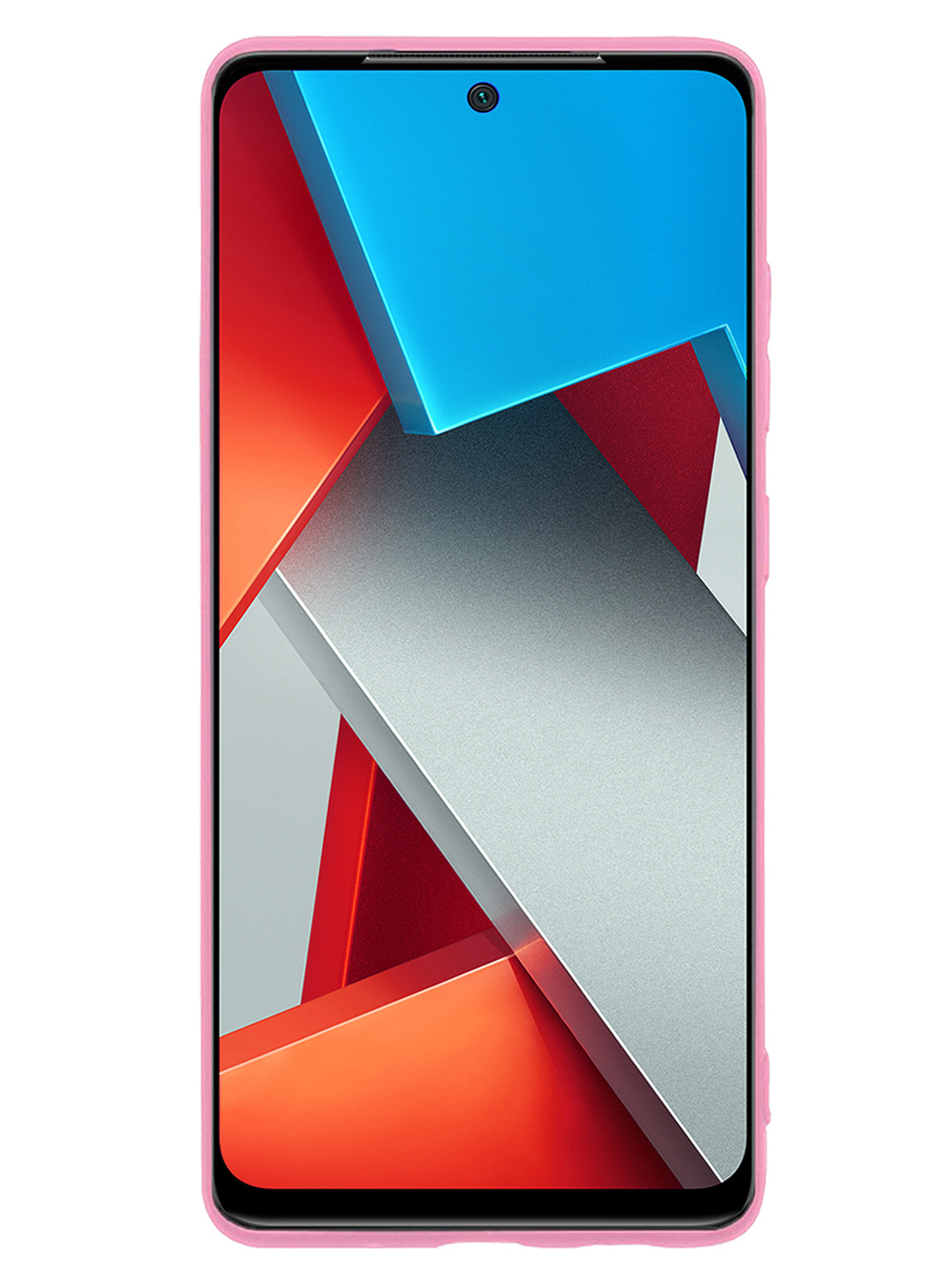 NoXx Xiaomi Poco X4 Pro 5G Hoesje Back Cover Siliconen Case Hoes Met 2x Screenprotector - Licht Roze