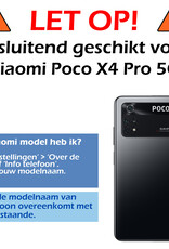 Nomfy Xiaomi Poco X4 Pro 5G Hoesje Siliconen Case Back Cover Met Screenprotector - Xiaomi Poco X4 Pro 5G Hoes Cover Silicone - Donker Blauw