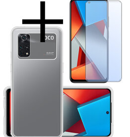 NoXx NoXx Xiaomi Poco X4 Pro 5G Hoesje Siliconen Met Screenprotector - Transparant