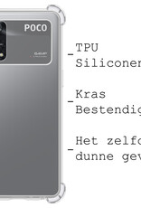 BASEY. Hoes Geschikt voor Poco M4 Pro 4G Hoesje Shock Proof Case Hoes Siliconen - Hoesje Geschikt voor Xiaomi Poco M4 Pro 4G Hoes Cover Shockproof - Transparant
