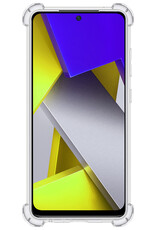 BASEY. Hoes Geschikt voor Poco M4 Pro 4G Hoesje Shock Proof Case Hoes Siliconen - Hoesje Geschikt voor Xiaomi Poco M4 Pro 4G Hoes Cover Shockproof - Transparant - 2 Stuks