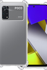 BASEY. Hoes Geschikt voor Poco M4 Pro 4G Hoesje Shock Proof Case Hoes Siliconen - Hoesje Geschikt voor Xiaomi Poco M4 Pro 4G Hoes Cover Shockproof - Transparant