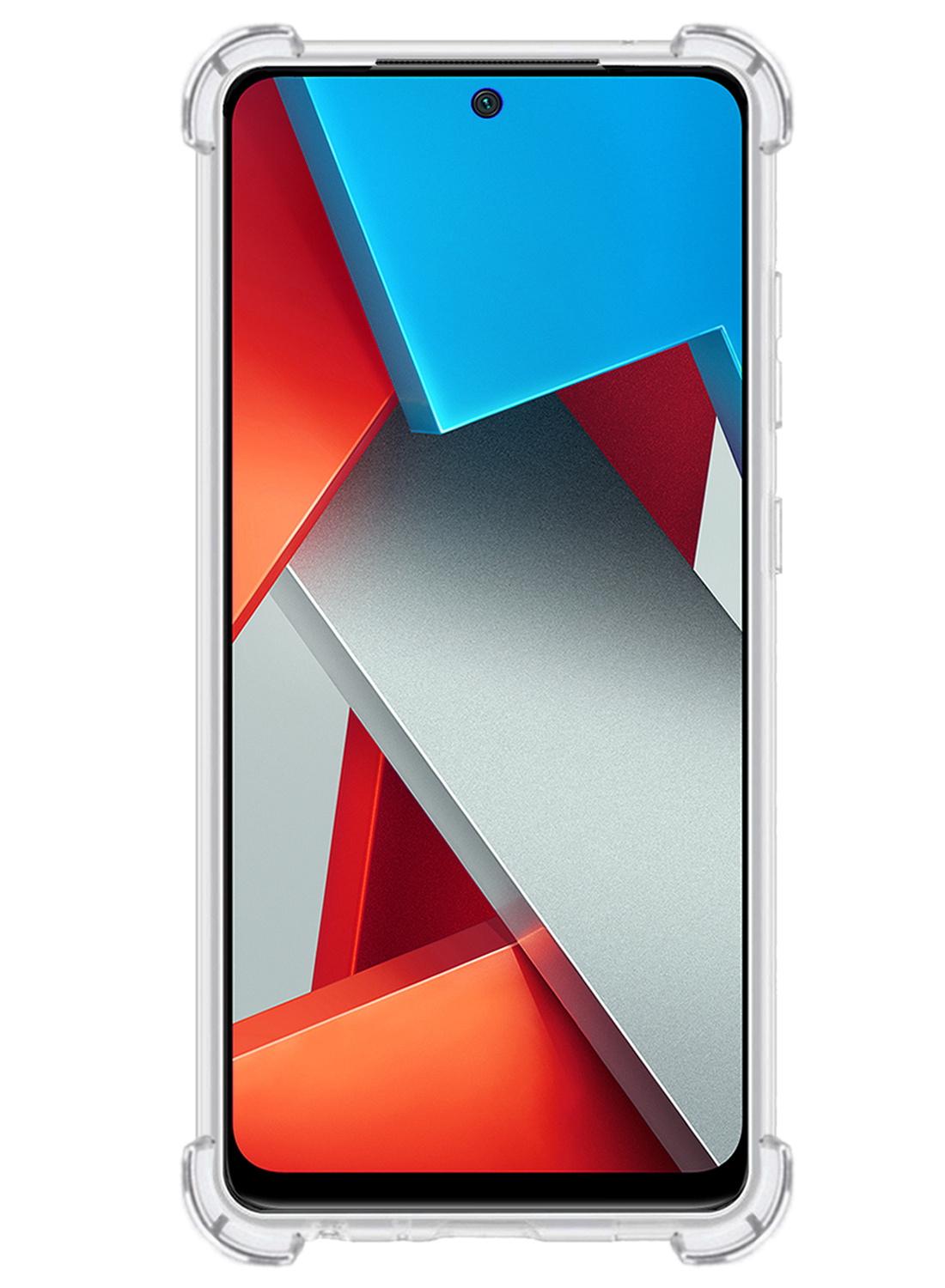 NoXx Xiaomi Poco M4 Pro 4G Hoesje Cover Shock Proof Case Hoes Met Screenprotector - Transparant