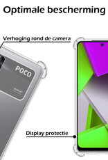 Nomfy Hoesje Geschikt voor Poco M4 Pro 4G Hoesje Shock Proof Cover Case Shockproof - Hoes Geschikt voor Xiaomi Poco M4 Pro 4G Hoes Siliconen Back Case - Transparant