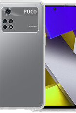 BASEY. Hoes Geschikt voor Poco M4 Pro 4G Hoesje Siliconen Back Cover Case - Hoesje Geschikt voor Xiaomi Poco M4 Pro 4G Hoes Cover Hoesje - Transparant