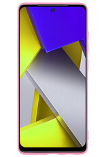 BASEY. Hoes Geschikt voor Poco M4 Pro 4G Hoesje Siliconen Back Cover Case - Hoesje Geschikt voor Xiaomi Poco M4 Pro 4G Hoes Cover Hoesje - Lichtroze - 2 Stuks