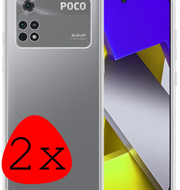 BASEY. BASEY. Xiaomi Poco M4 Pro 4G Hoesje Siliconen - Transparant - 2 PACK