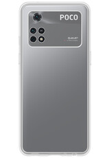 BASEY. Hoes Geschikt voor Poco M4 Pro 4G Hoesje Siliconen Back Cover Case - Hoesje Geschikt voor Xiaomi Poco M4 Pro 4G Hoes Cover Hoesje - Transparant - 2 Stuks