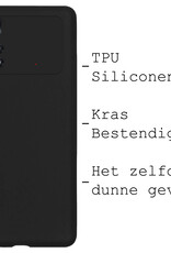 BASEY. Hoes Geschikt voor Poco M4 Pro 4G Hoesje Siliconen Back Cover Case - Hoesje Geschikt voor Xiaomi Poco M4 Pro 4G Hoes Cover Hoesje - Zwart - 2 Stuks