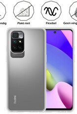Nomfy Hoesje Geschikt voor Xiaomi Redmi 10 2022 Hoesje Siliconen Cover Case Met 2x Screenprotector - Hoes Geschikt voor Xiaomi Redmi 10 2022 Hoes Back Case - Transparant