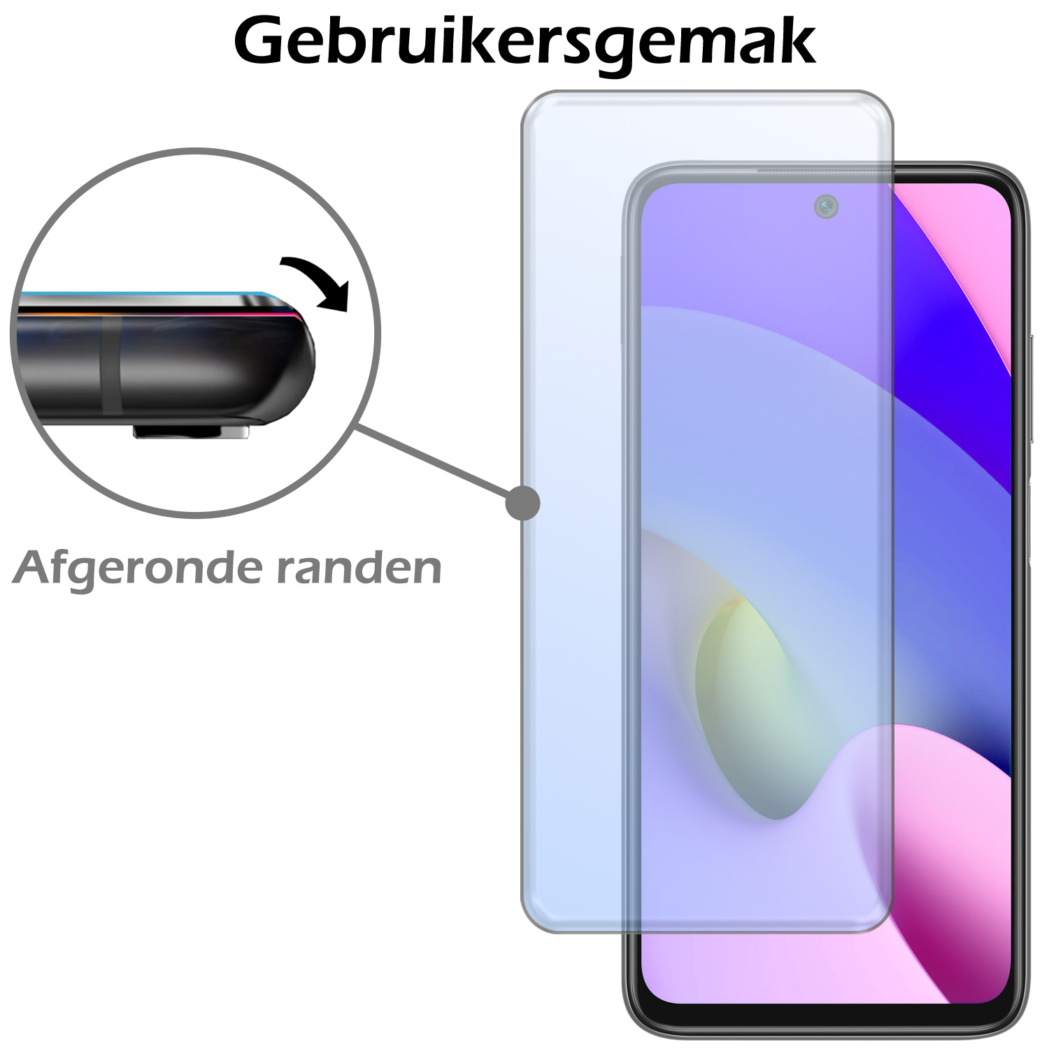 Nomfy Hoesje Geschikt voor Xiaomi Redmi 10 2022 Hoesje Siliconen Cover Case Met 2x Screenprotector - Hoes Geschikt voor Xiaomi Redmi 10 2022 Hoes Back Case - Transparant