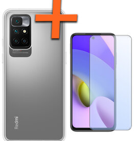 Nomfy Nomfy Xiaomi Redmi 10 2022 Hoesje Siliconen Met Screenprotector - Transparant