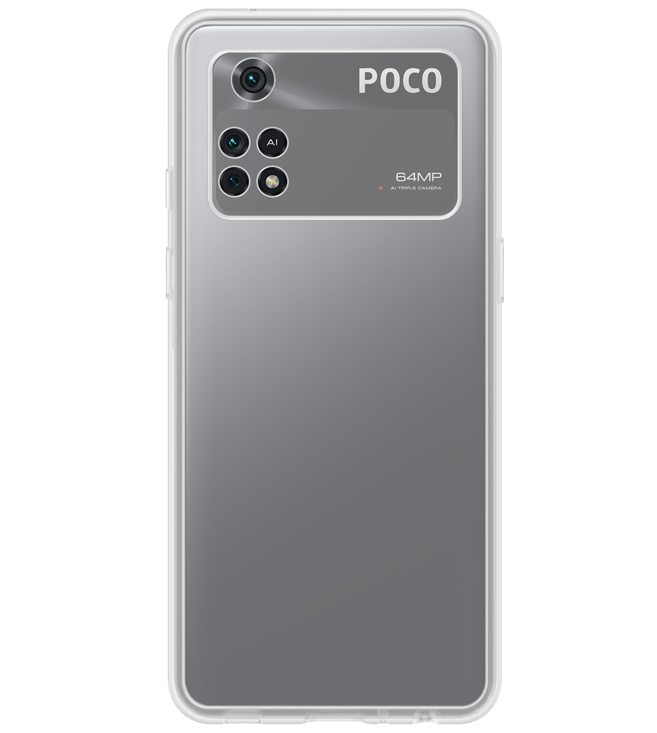 BASEY. Hoes Geschikt voor Poco M4 Pro 4G Hoesje Siliconen Back Cover Case Met 2x Screenprotector - Hoesje Geschikt voor Xiaomi Poco M4 Pro 4G Hoes Cover Hoesje - Transparant