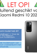 NoXx Hoes Geschikt voor Xiaomi Redmi 10 2022 Hoesje Cover Siliconen Back Case Hoes Met Screenprotector - Transparant