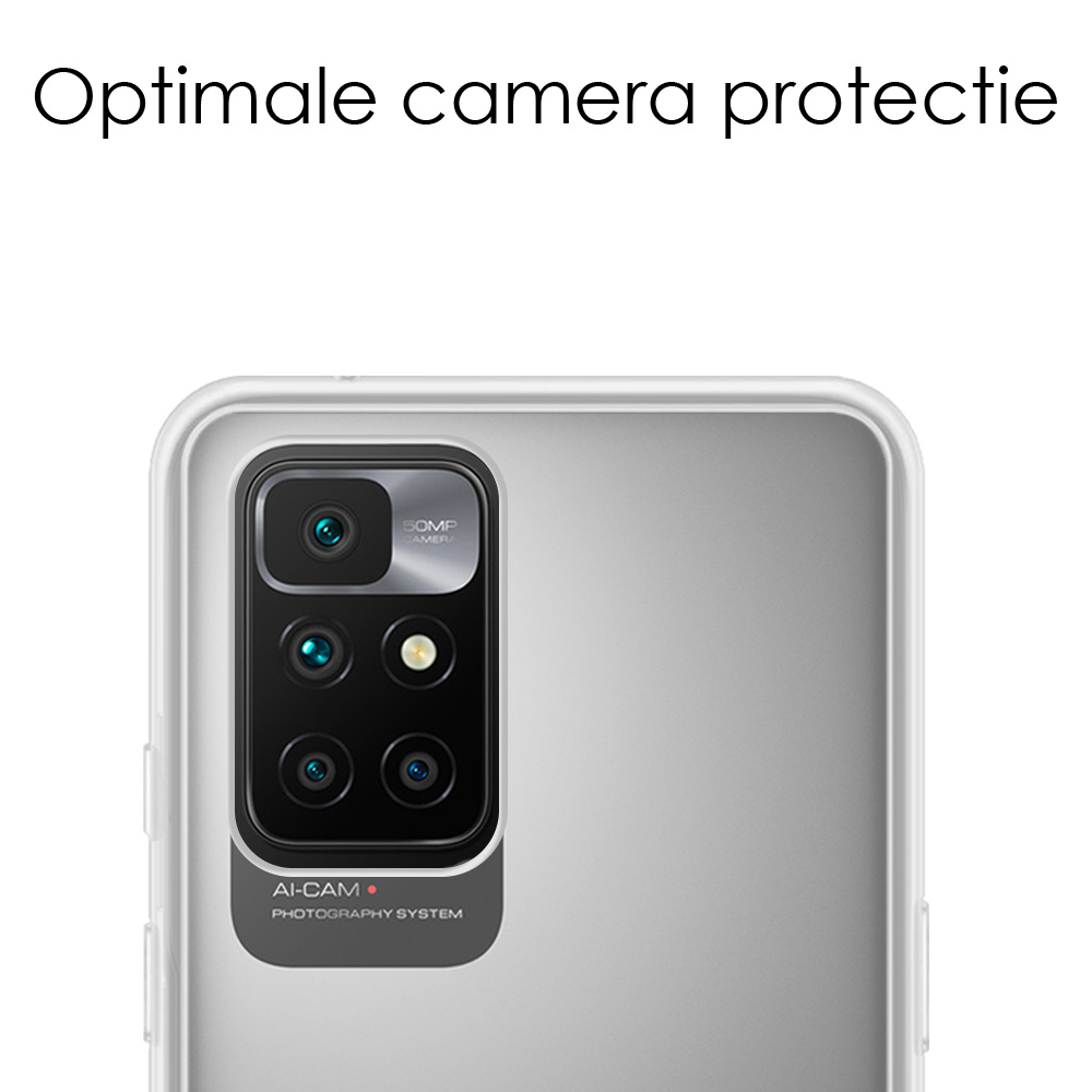 NoXx Hoes Geschikt voor Xiaomi Redmi 10 2022 Hoesje Cover Siliconen Back Case Hoes - Transparant