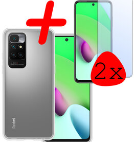 BASEY. BASEY. Xiaomi Redmi 10 2022 Hoesje Siliconen Met 2x Screenprotector - Transparant