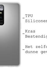 BASEY. Hoes Geschikt voor Xiaomi Redmi 10 2022 Hoesje Siliconen Back Cover Case Met Screenprotector - Hoesje Geschikt voor Xiaomi Redmi 10 2022 Hoes Cover Hoesje - Transparant