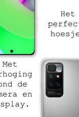 BASEY. Hoes Geschikt voor Xiaomi Redmi 10 2022 Hoesje Siliconen Back Cover Case - Hoesje Geschikt voor Xiaomi Redmi 10 2022 Hoes Cover Hoesje - Transparant - 2 Stuks