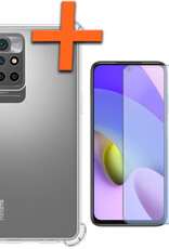 Nomfy Hoesje Geschikt voor Xiaomi Redmi 10 2022 Hoesje Shock Proof Cover Case Shockproof Met Screenprotector - Hoes Geschikt voor Xiaomi Redmi 10 2022 Hoes Siliconen Back Case - Transparant