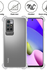 Nomfy Hoesje Geschikt voor Xiaomi Redmi 10 2022 Hoesje Shock Proof Cover Case Shockproof - Hoes Geschikt voor Xiaomi Redmi 10 2022 Hoes Siliconen Back Case - Transparant - 2 PACK