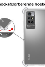 Nomfy Hoesje Geschikt voor Xiaomi Redmi 10 2022 Hoesje Shock Proof Cover Case Shockproof - Hoes Geschikt voor Xiaomi Redmi 10 2022 Hoes Siliconen Back Case - Transparant - 2 PACK