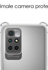 NoXx Hoes Geschikt voor Xiaomi Redmi 10 2022 Hoesje Siliconen Cover Shock Proof Back Case Shockproof Hoes - Transparant - 2x