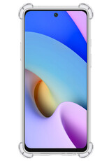 NoXx Hoes Geschikt voor Xiaomi Redmi 10 2022 Hoesje Siliconen Cover Shock Proof Back Case Shockproof Hoes - Transparant - 2x