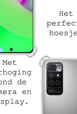 BASEY. Hoes Geschikt voor Xiaomi Redmi 10 2022 Hoesje Shock Proof Case Hoes Siliconen Met 2x Screenprotector - Hoesje Geschikt voor Xiaomi Redmi 10 2022 Hoes Cover Shockproof - Transparant